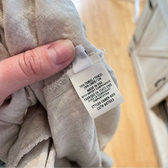 2/$25 Cloth & Stone Linen Tencel Snakeskin Boho Beach Gypsy Coastal Slip Dress M - Picture 12 of 13